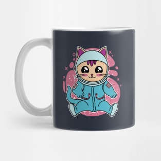 Astronaut Cat Kawaii Anime Kitten Wearing Space Suit Mug